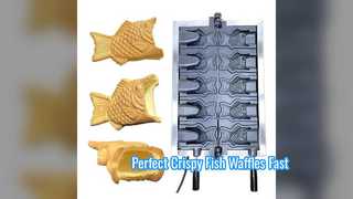 Kommerzieller Waffeleisen in Fischform für Ihr Café