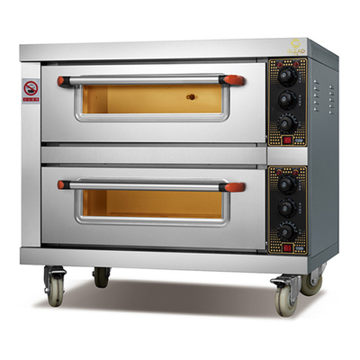 110 V kommerzielle Backausrüstung, 3 Decks, 6 Tabletts, Propan-500-Grad-Elektro-Gas-Backofen für den Außenbereich
