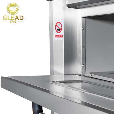 110 V kommerzielle Backausrüstung, 3 Decks, 6 Tabletts, Propan-500-Grad-Elektro-Gas-Backofen für den Außenbereich
