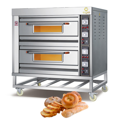 Kommerzieller 16-Pizza-5-Flammen-Gasherd mit Schutzvorrichtungen, Saj-Holzmalereieinlagen, Speed-Ofen