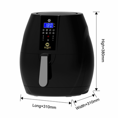 Schwarz 1200w Küchengerät Hochleistungsluftfritter