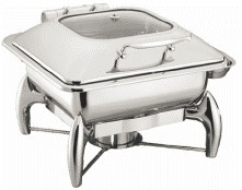 400x440x300mm kommerzielle Kochgeräte 6L 2/3 Rechteck Chafer W/O Rahmen Sliver Farbe