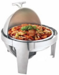 6.0L Round Roll Top Chafer mit Show Sliver Farbe für Kochbuffets