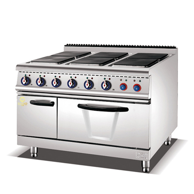 6-Heizplattenkocher mit Ofen/Schrank NG/LPG-Stromversorgung/380V/50-60Hz