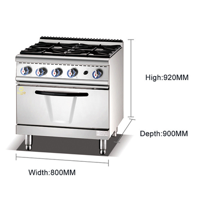 Gasrestaurant Ofen Kocher GL-RS-4H Innenabmessungen 568x590x270 4.15/5.85Kg/h Verbrauch