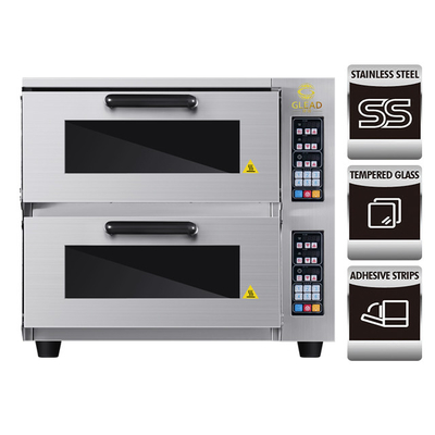 Zwei-Schicht-Pizza-/Brotbaugeräte mit Lackierung 220-240V 50HZ