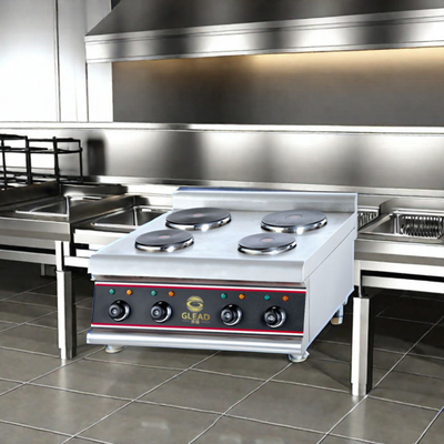 Schwerlast-Quadrat-Kochplatte Gas-/Elektro-Restaurantgeräte Temperaturbereich 0-300.C