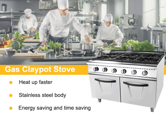 GL-RS-6 Gaskochgerät für Restaurants Küchengerät aus Edelstahl mit NG/LPG-Stromversorgung