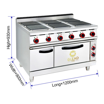 Elektrische Kochgeräte für Restaurants Edelstahl Grill GL-TT-6 Modell 29KW Leistung - 176kg
