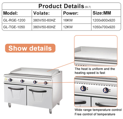 Gewerbliche Edelstahl-Gasgrill mit Schrank
