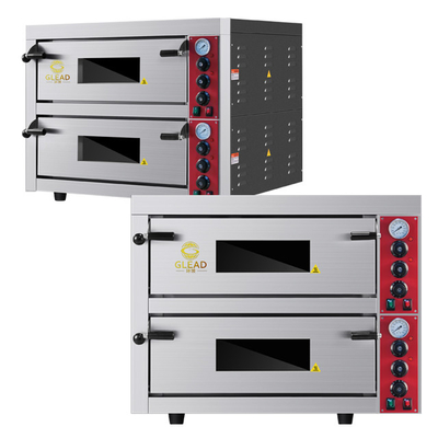 Kommerzieller Pizzabackofen mit 9kW Leistung 3N-380V/220-240V Spannung 115KG Gewicht.