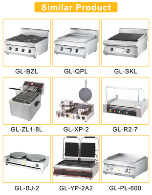 GL-RM-6 Kochgerät für Restaurants mit LPG/NG-Stromversorgung und 340x550x270/30x2L Tankgröße