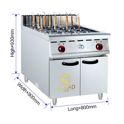 340x550x270 Gasrestaurant-Kochgeräte mit 30x2L Kapazität und R13/4 Verbindung