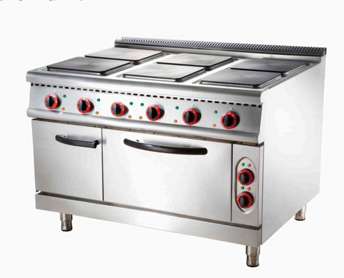 Gaskocher aus Edelstahl Gewerbe-Küche mit 11,2 kW Leistung 100-300.C Temperaturbereich Standing