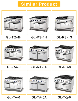 800×900×850 70 Gasverbrauch Kochgeräte für Restaurants mit hohem Volumen