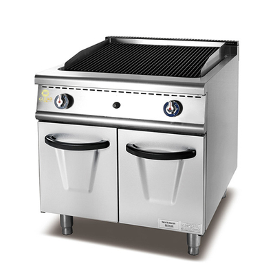 Gasgrill aus Edelstahl mit Schrank 1.2/1.76Kg/h Gasverbrauch für Fast-Service-Restaurants