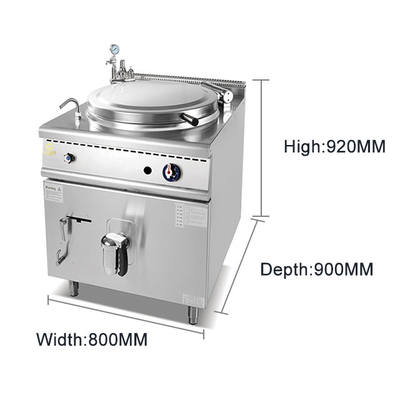 800×900×850 70 Kochgeräte für Restaurants mit LPG/NG-Stromversorgung und R13/4 Gasanschluss Gas indirekte Jacke Boilli