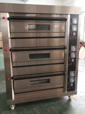 220V 50HZ Gewerbliche Küche Gas-Deck-Ofen zum Backen von Brot Eier Kuchen Mookcake