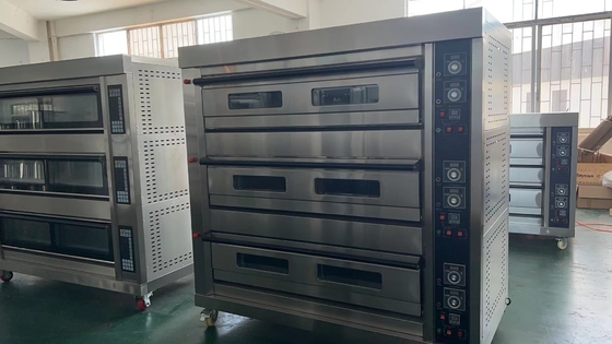 Gasbetriebene 9-Tray kommerzielle Gas-Deck-Ofen für die Küche Kochen