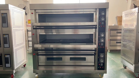 Gasbetriebene 9-Tray kommerzielle Gas-Deck-Ofen für die Küche Kochen