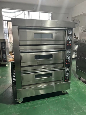 Gasbetriebener NBO-G306 3 Deck 6 Schalen Ofen zum Backen von Brot, Eierkuchen und mehr
