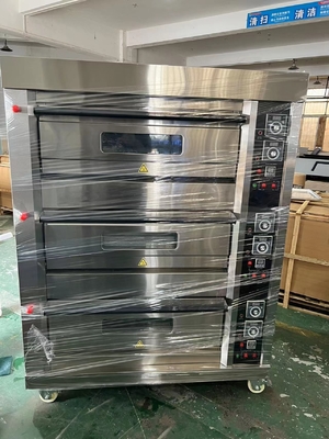 Gasbetriebener NBO-G306 3 Deck 6 Schalen Ofen zum Backen von Brot, Eierkuchen und mehr