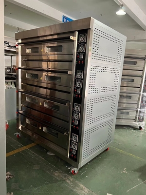 16 Schalen Kapazität Gasbetriebene Bäckerei Deck Ofen 220V50HZ 0,3KW Leistung