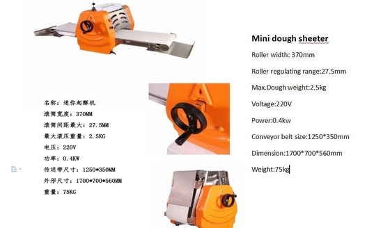 Mini-Teigplatten für die kommerzielle Küche mit 2,5 kg Max-Rollgewicht