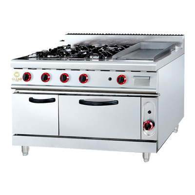 GH-999A Gasbereich mit Ava Rock Grill 27Kw Schwerlast Restaurant Kochöfen.