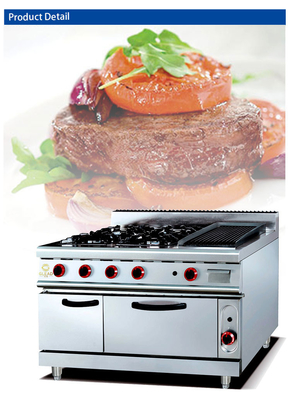 GH-999A Gasbereich mit 4-Brenner Lava Rock Grill Ofen für professionelle Kochen