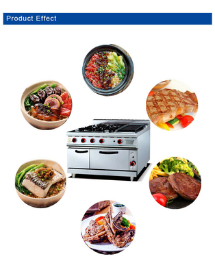 GH-999A Gasbereich mit 4-Brenner Lava Rock Grill Ofen für professionelle Kochen