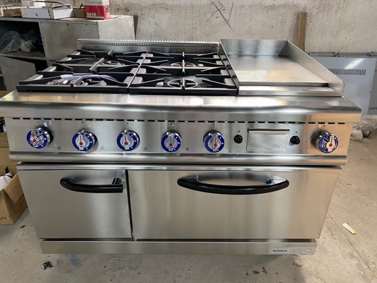 20.8kw Gas-Range Kochgerät mit 4-Brenner Gas-Ofen Schwerlast 153kg Gewichtskapazität