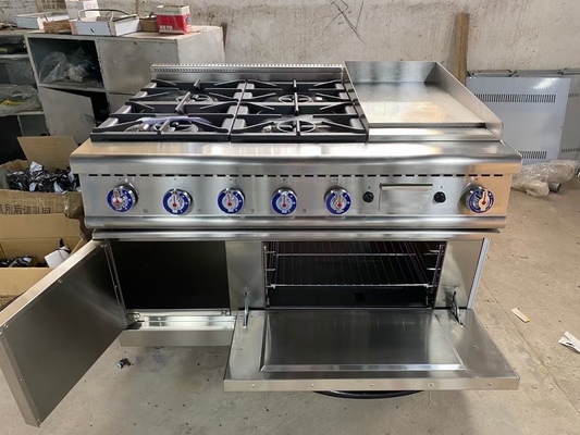 20.8kw Gas-Range Kochgerät mit 4-Brenner Gas-Ofen Schwerlast 153kg Gewichtskapazität
