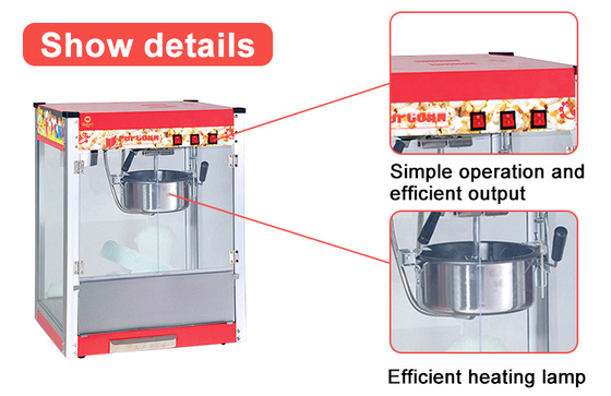 Kommerzielle Popcorn-Maschine 1,5 kW Leistung für kommerzielle Küchengeräte