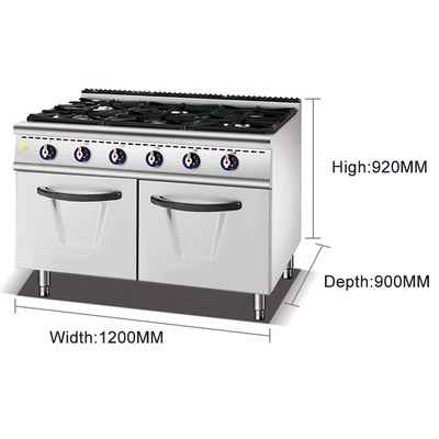 Gasventil LPG 43,8 kW NG 50,3 kW kommerzielle Kochmaschine