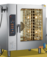 Gewerbliche Backgeräte Kombi-Ofen A 380V Elektroheizung für Mahlzeiten mit einer Kapazität von 20x1/1GN