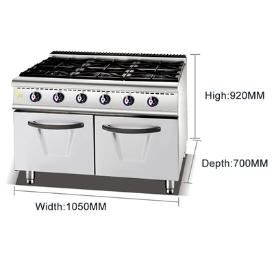 Gas-Kochgeräte Kochgeräte Geräusche Geräuscharme Ausgangsleistung 49,6KW Flüssigerdgas 56KW für Restaurantküche