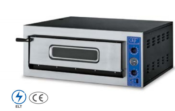 Pizzaofen aus Edelstahl mit mechanischer Steuerung