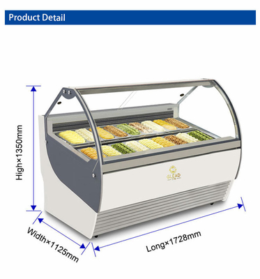 Italienische Pan Qty 18 Stück Lüftung Industrie Kühlgeräte für Gelato-Eis Schaufenster