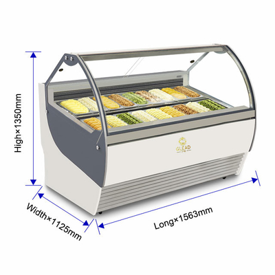 Italienische Pan Qty 18 Stück Lüftung Industrie Kühlgeräte für Gelato-Eis Schaufenster
