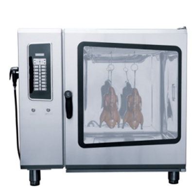 Küchenofen aus silberner Edelstahl Temperatur 0-350 °C zum Backen und Braten
