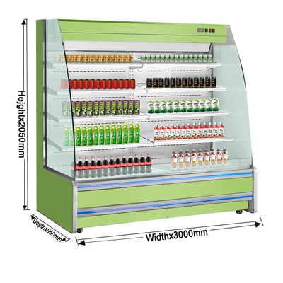 Edelstahl Getränke-Display-Kühler 220W 680L Kapazität für Restaurantkühlung