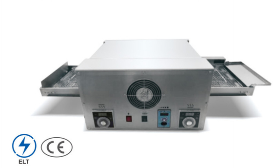 220-240V Silber-Edelstahl-Pizzoofen 50-400°C Temp Conveyor Pizzaofen