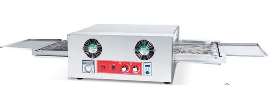 220-240V Silber-Edelstahl-Pizzoofen 50-400°C Temp Conveyor Pizzaofen