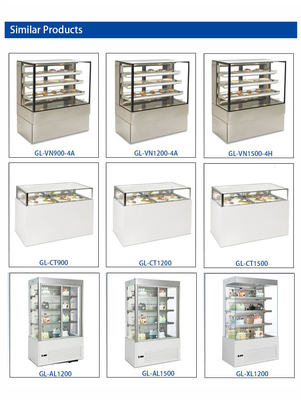 Italian Style Gelato Freezer Display Case mit Umkehrzyklus Auftauen und Lüftung Kühlsystem