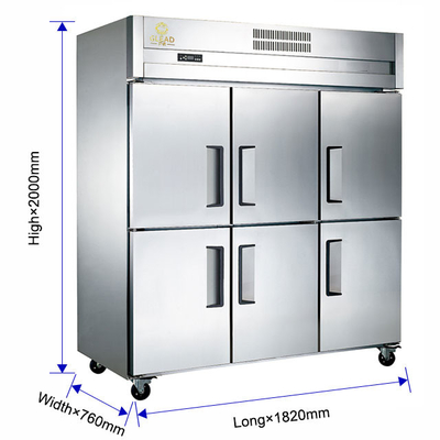 Elektrischer Kühlschrank aus Edelstahl mit Temperaturbereich von -12 bis -18 °C