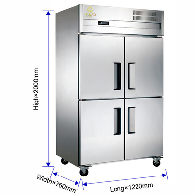 Gewerblicher Kühlschrank aus Edelstahl mit Gefrierfunktion für die Lagerung - 220-240V 50Hz