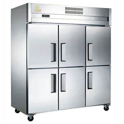 Gewerblicher Kühlschrank aus Edelstahl mit Gefrierfunktion für die Lagerung - 220-240V 50Hz