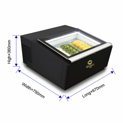 200 Watt Smart Gelato Eis-Showcase mit Umkehrkreislauf Auftauen - 44KG Industrie-Kühlungseinheit