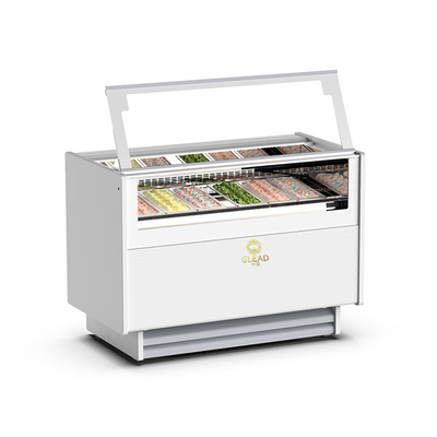 Geflüchtete italienische Industriepan Gelato-Eis Schaufenster -16.C~-18.C Temperatur 1050W Leistung